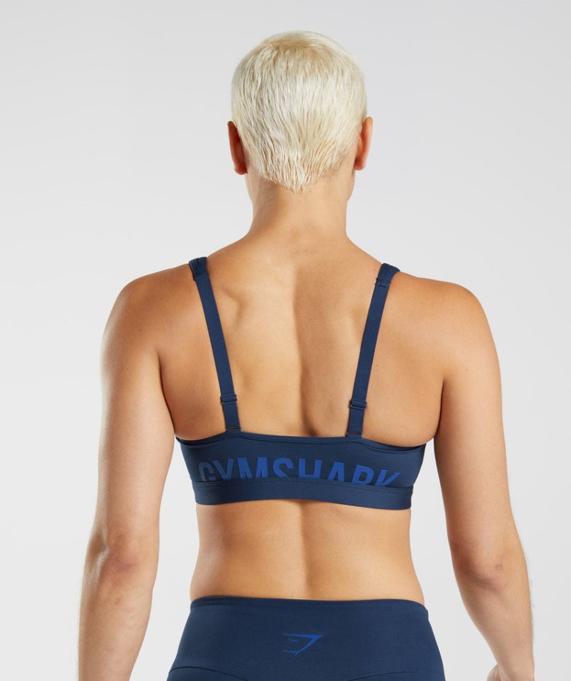 Women's Gymshark Fraction Sports Bra Navy | CA 7D0A15